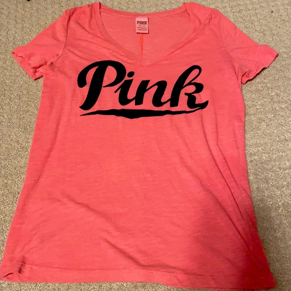 PINK/Victoria Secret Top, a vibrant hot pink color, with the logo PINK in black.